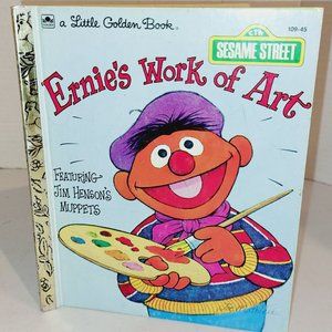 Vtg 1979 Little Golden Book Ernie's "Work of Art"